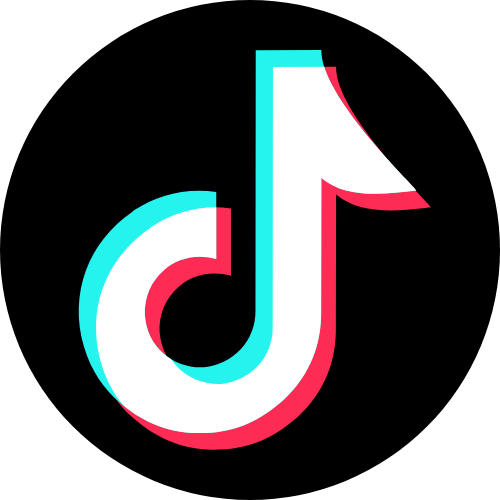 TikTok logo on a black background